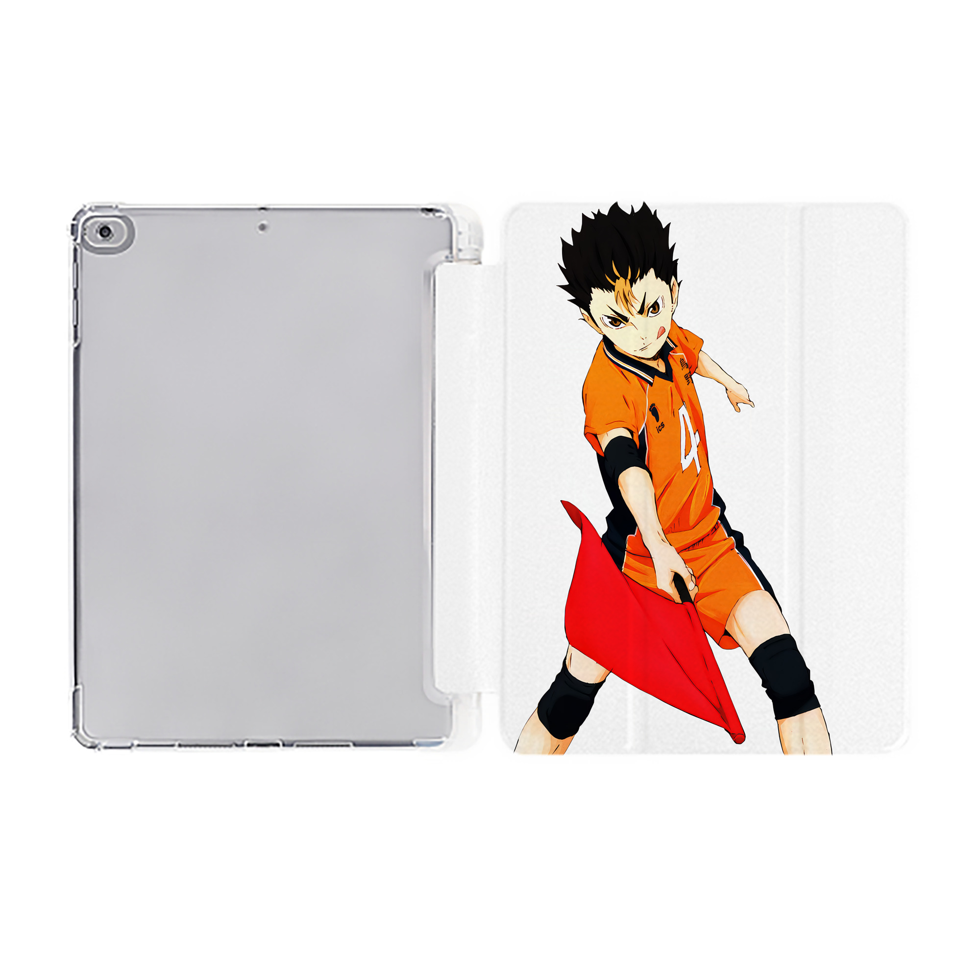 （画像用） ハイキュー!! Haikyu!! IPad ケース ペン収納付き 三つ折りスタンド PUレザー×シリコン 対応機種9.5/10.5/10.9インチ